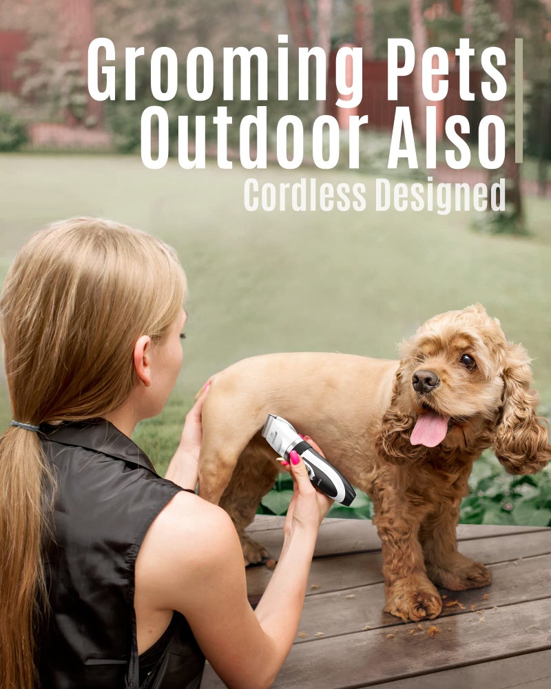 oneisall Dog Shaver Clippers Low Noise Rechargeable Cordless Electric Quiet Hair Clippers Set for Dogs Cats Pets - Image 3